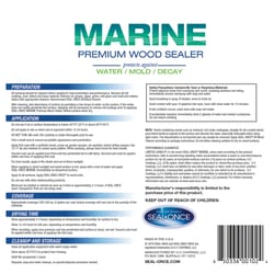Seal-Once Marine Flat Clear Water-Based Premium Wood Sealer 1 gal