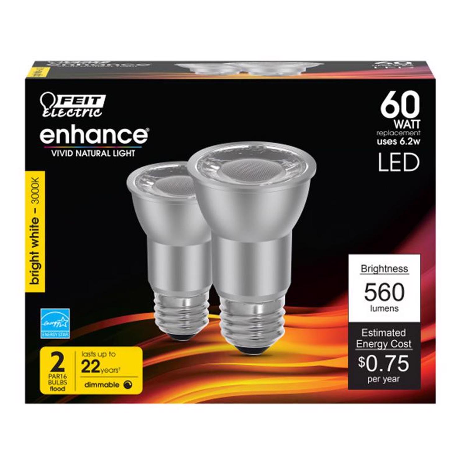 Led Par 16 Dimmable Feit Electric PAR16 LED Bulb - 45W Equivalent ...
