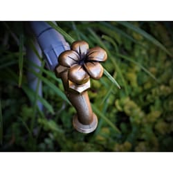 Festive Faucets Small Plumeria Antique Outdoor Faucet Handle