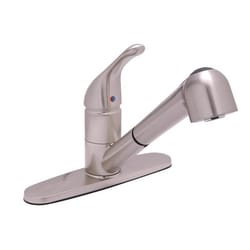 Huntington Brass One Handle Satin Nickel Pull-Out Kitchen Faucet