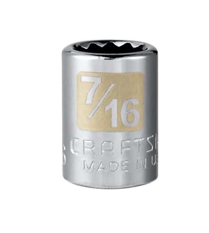 Craftsman 7/16 in. SAE 12 Point Standard Socket - 1 pc Craftsman 7/16 in. SAE 12 Point Standard Socket - 1 pc