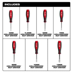 Milwaukee Hollowcore Metric Hollow Shaft Nut Driver Set 7 pc