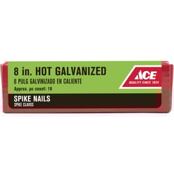 Ace 10 in. Spike Hot-Dipped Galvanized Steel Nail Diamond Head 5 lb Ace 10 in. Spike Hot-Dipped Galvanized Steel Nail Diamond Head 5 lb
