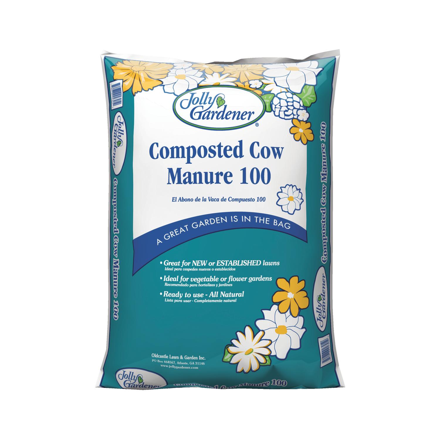 Jolly Gardener 100 Organic Cow Manure 0.75 ft³ 40 lb