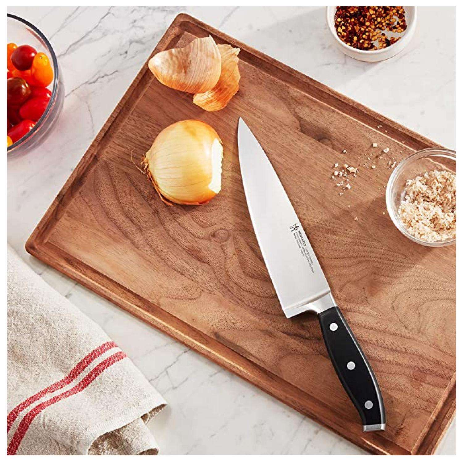 Social Chef Cutting Board Set with Knives- 5 Piece Kitchen Essentials and Accessories Set with 2 Cutting Boards, Kitchen Shears, A Knife and Blade