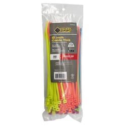 Steel Grip 8 in. L Assorted Cable Tie 100 pk