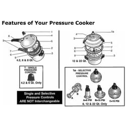 Mirro Polished Aluminum Pressure Cooker 6 qt Black/Silver