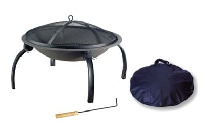 Living Accents Portable Wood Fire Pit 17 7 In H X 34 In W X 34 In D Steel Ace Hardware