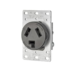 Leviton 30 amps 125/250 V Duplex Black Outlet 10-30R 1 pk