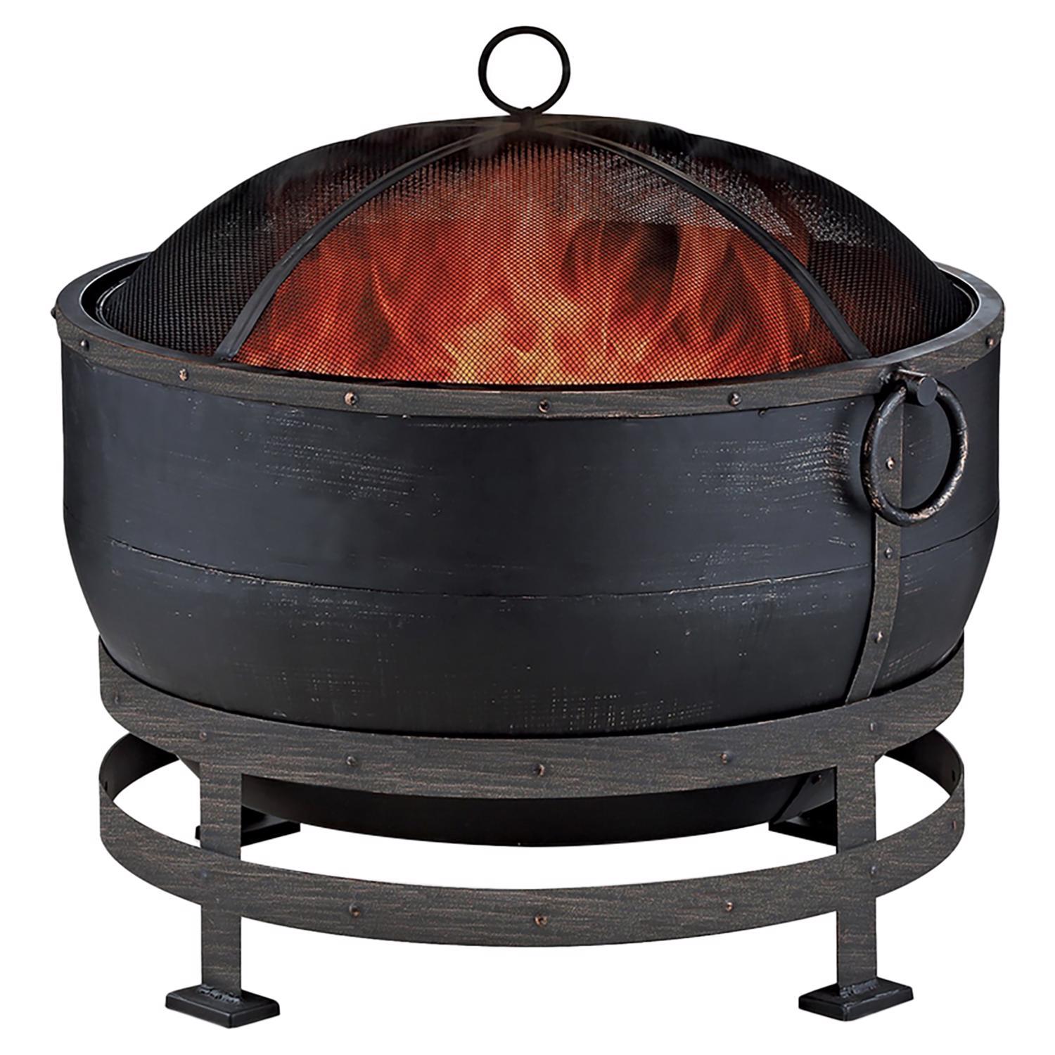Endless Summer 28.3 in. W Steel Timeless Round Wood Fire Pit Sansujyuku sansujyuku.com
