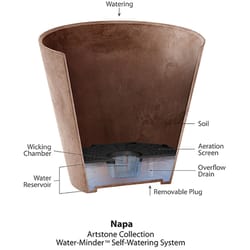 Novelty ArtStone 5.9 in. H X 12.2 in. W X 12.2 in. D X 12.2 in. D Resin Napa Bowl Planter Rust