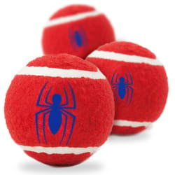 Buckle-Down Marvel Comics Multicolored Spider Squeaky Tennis Ball 3 pk