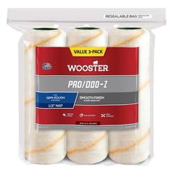 Wooster Pro/Doo-Z Fabric 9 in. W X 1/2 in. Regular Paint Roller Cover 3 pk