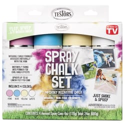 Rust-Oleum Testors Assorted Spray Chalk Set 6 oz