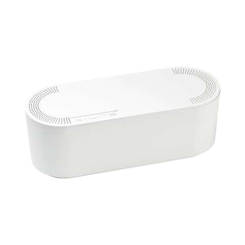 The Wire Data Cable Storage Box Cord Holders Appliances Organizer  Management Charging Lid White Electronics