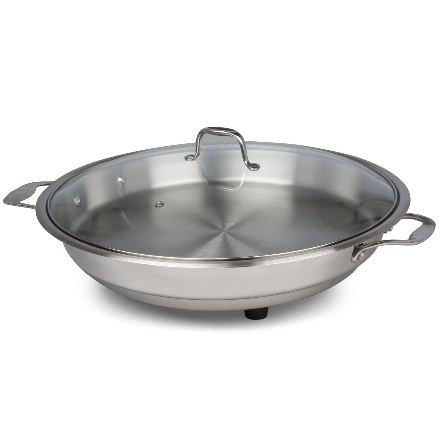 CucinaPro Stainless Steel Electric Skillet 12 in. Silver Sansujyuku sansujyuku.com
