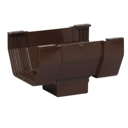 Amerimax 6.25 in. H X 5 in. W X 9 in. L Brown Vinyl Contemporary Gutter Center Outlet