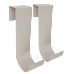 MIDE Products 10 in. L Powder Coated Beige Aluminum Long Slip-On Hook 25 lb. cap. 2 pk