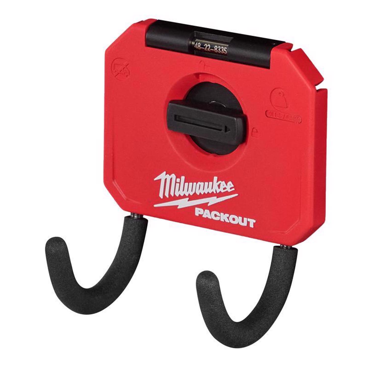 Photos - Tool Box Milwaukee Packout Small Black/Red Plastic 3 in. L Curved Hook 15 lb 1 pk 4 