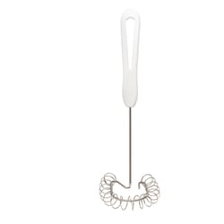 Linden Sweden Jonas White Polypropylene/Stainless Steel Flat Whisk