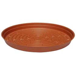 Curtis Wagner Plastics 4 in. D X 16 in. D Vinyl Plant Saucer Terracotta