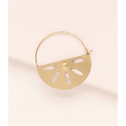 Matr Boomie Womens Chameli Petal Gold Earrings