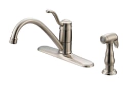 Oakbrook Collection Tucana One Handle Brushed Nickel Kitchen Faucet Side Sprayer Included