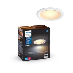 Philips HUE Round Recess Mounting Smart-Enabled LED Downlight Warm White 60 Watt Equivalence 1 pk