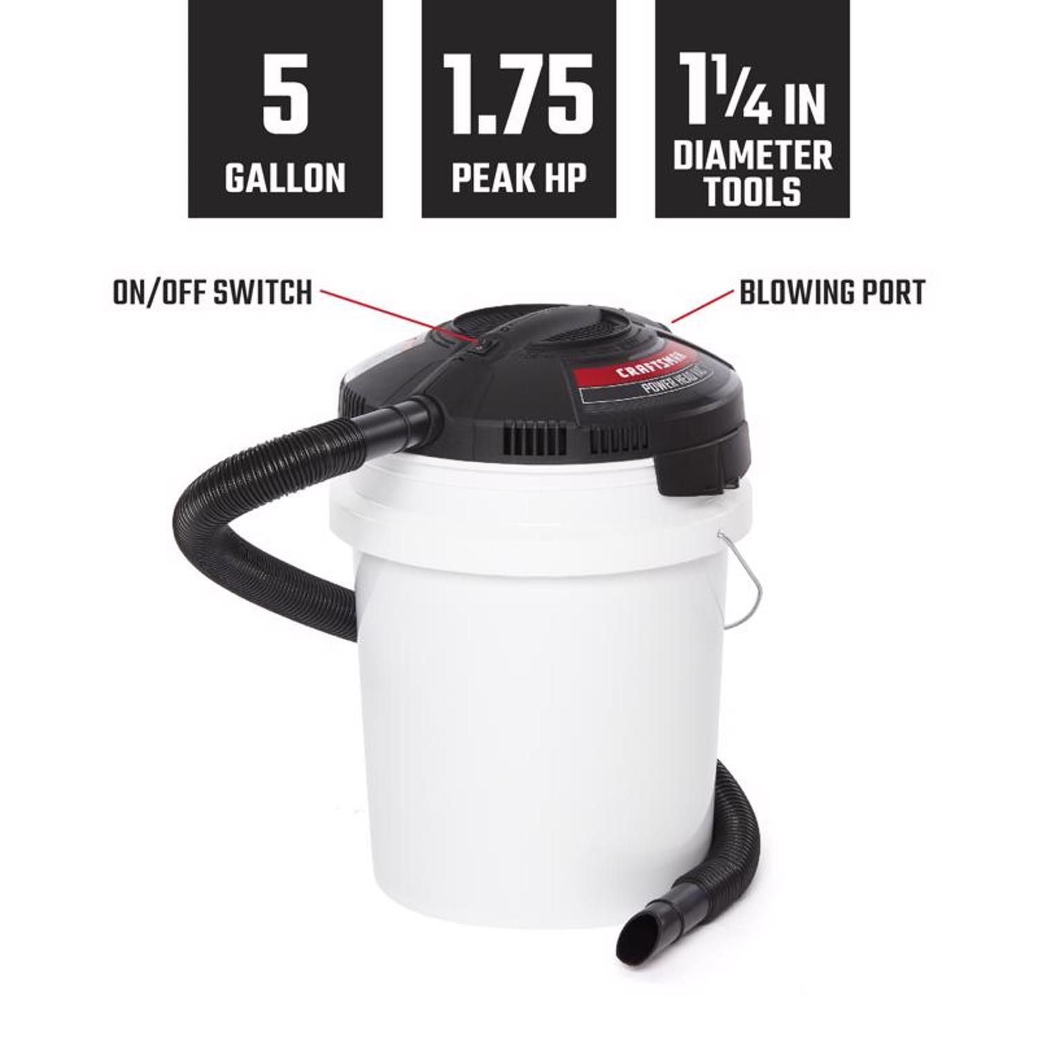 Craftsman 12.5 in. L X 12.5 in. W X 12.5 in. D Wet/Dry Vac