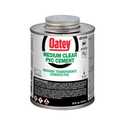 Oatey Clear Cement For PVC 16 oz