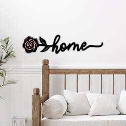 P Graham Dunn 7 in. H X 1 in. W X 30 in. L Black MDF Home Wall Word