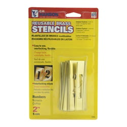 C.H. Hanson 2 in. Brass Numbers Stencil 15 pk