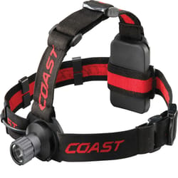 Coast HL40 300 lm Black/Red LED Head Lamp AAA Battery