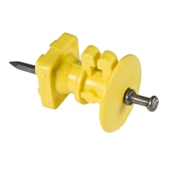 Zareba Wood Post Knob Insulator Yellow