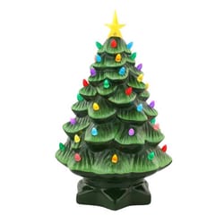 Mr. Christmas LED Green Nostalgic Ceramic Christmas Tree 14 in.