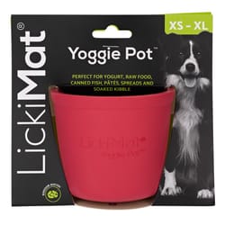 LickiMat Yoggie Pot Pink Rubber Slow Feeder For Dogs