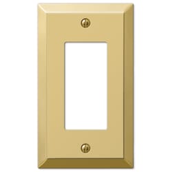 Amerelle Century Polished Brass 1 gang Stamped Steel Decorator Wall Plate 1 pk
