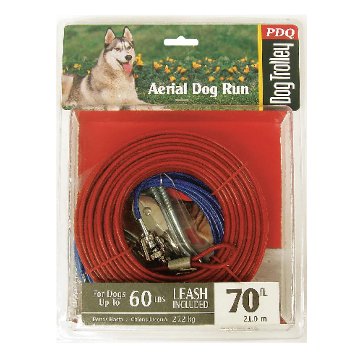 Four Paws Products 456900 Red Cable Dog Tie Out 10-feet High Four