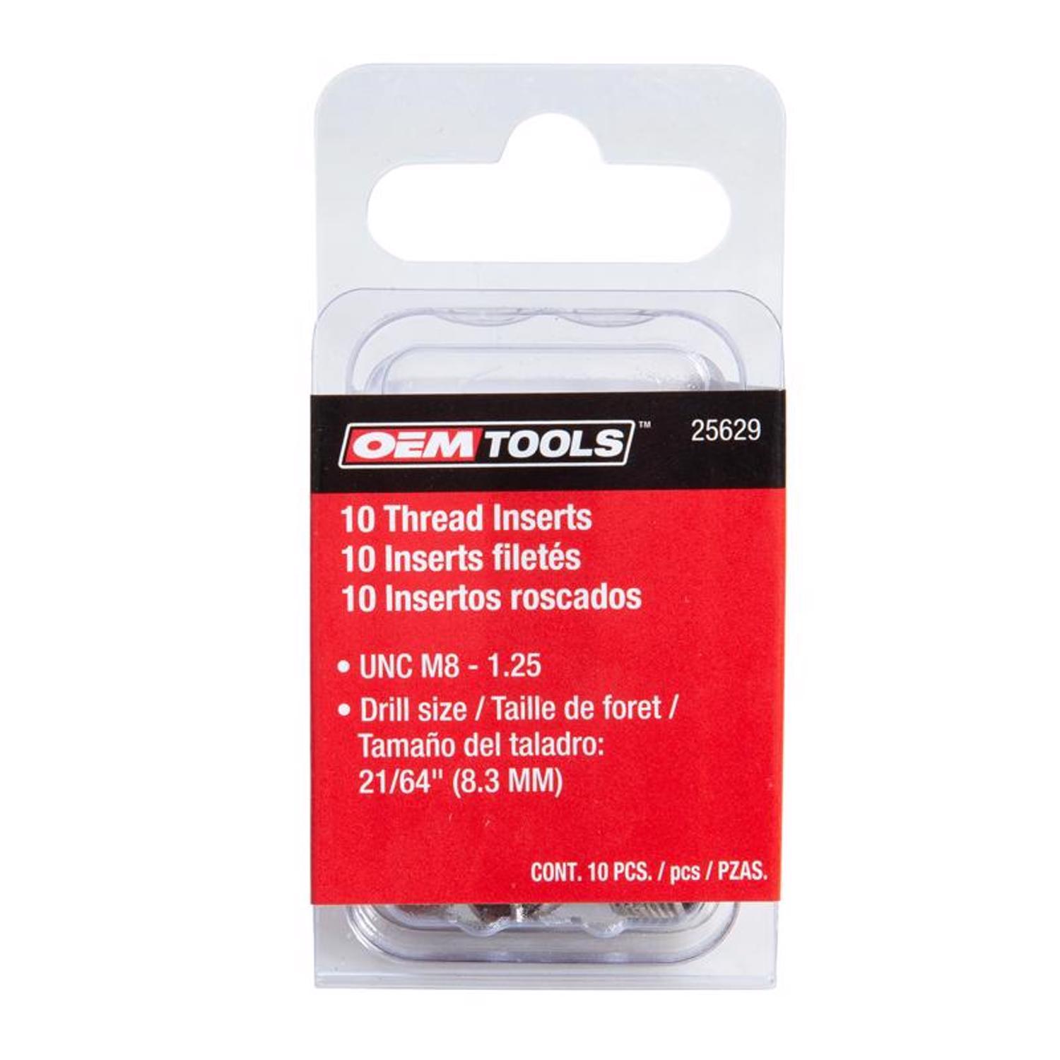 OEMTOOLS Stainless Steel Non Locking Helical Thread Insert M8-1.25 ...