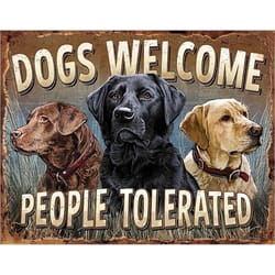 Desperate Enterprises .125 in. H X 12.5 in. W X 16 in. L Multicolored Metal Dogs Welcome Wall Sign