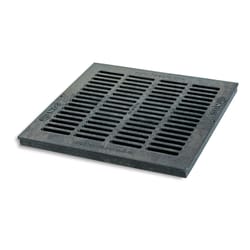 NDS 18 in. Black Square Polyolefin Drain Grate