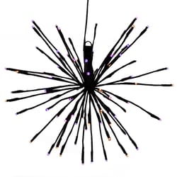 Celebrations Orange/Purple 16 in. LED Starlight Burst Halloween Decor
