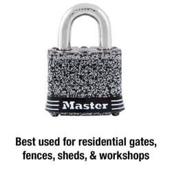 Master Lock 1-5/16 in. H X 1 in. W X 1-9/16 in. L Steel Double Locking Weather-Resistant Padlock