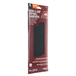 Ace 10-1/2 in. L X 4-1/2 in. W 80 Grit Silicon Carbide Drywall Sanding Sheet 6 pk