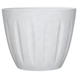 L&G Solutions 12.8 in. H X 16 in. W X 16 in. D X 16 in. D Polyresin Spritzer Planter White