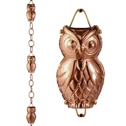 Good Directions Owl Rain Chain Clip 3.5 in. W X 102 in. L