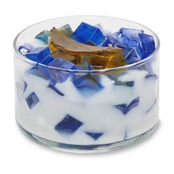 Primal Elements Blue/Orange/White Midnight Moon Scent 2 Wick Candle