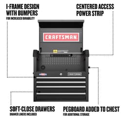 Craftsman S2000 26 in. 4 drawer Steel Tool Chest 24.7 in. H X 16 in. D