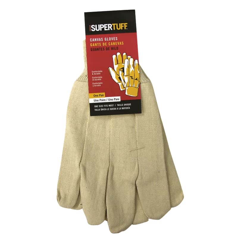 SuperTuff Unisex Indoor/Outdoor All Purpose Work Gloves Tan One Size