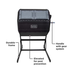 Black+Decker 40 gal Black Plastic/Steel Composting Bin Lid Included